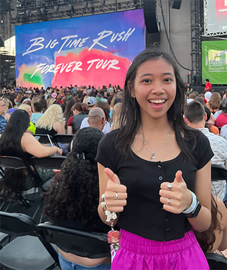 Picture of Me at a Big Time Rush Concert, 
                    Summer 2022