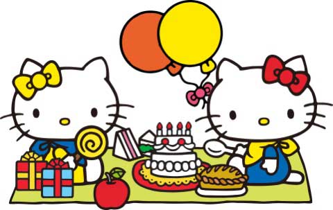 Hello Kitty and Mimmy having a Picnic