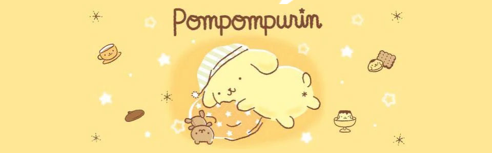 Sleepy Pompompurin on a Pillow