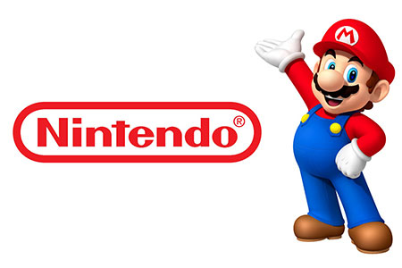 Nintendo logo and Mario