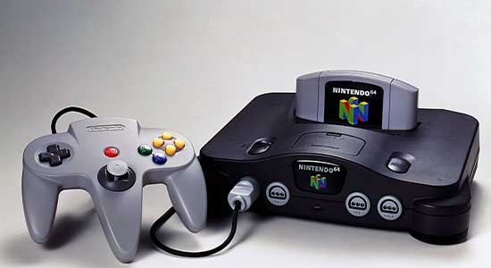 Nintendo 64 console and controller