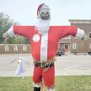 Scarecrow Display Santa Claus