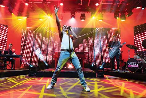 Radio Gaga member dressed as Freddy Mercury