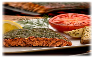 grilled salmon fillet