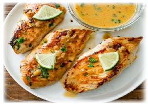 chicken with creamy cilantro