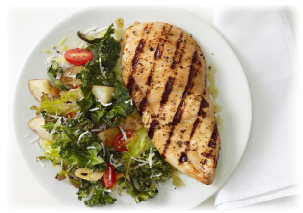 grilled chicken with kale