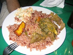 A traditional Belizean dinner