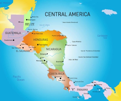 A map of Central America